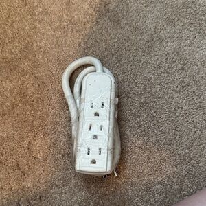 White Power Strip with Multiple Outlets